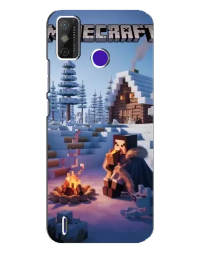 Чехол для TECNO Spark Power 2 (LC8) с картинкой «Зимний Minecraft» Чехол для TECNO Spark Power 2 (LC8) с картинкой «Зимний Minecraft»