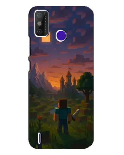 Чехол для TECNO Spark Power 2 (LC8) с картинкой «Стив у башни» Чехол для TECNO Spark Power 2 (LC8) с картинкой «Стив у башни»