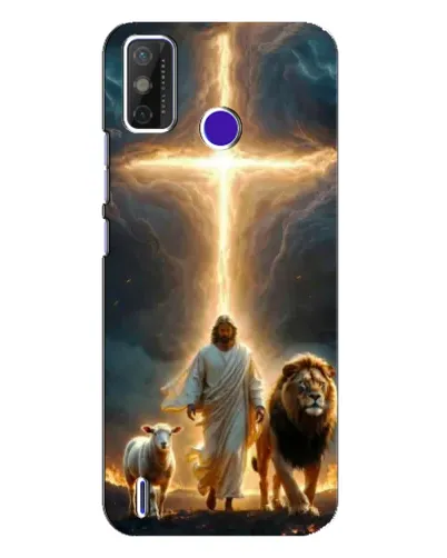 Чехол для TECNO Spark Power 2 (LC8) с картинкой «Лев Иуды и Свет» Чехол для TECNO Spark Power 2 (LC8) с картинкой «Лев Иуды и Свет»