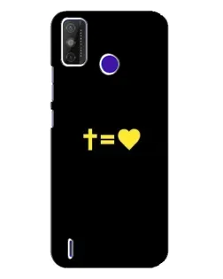 Чехол для TECNO Spark Power 2 (LC8) с картинкой «Сердце и Крест»