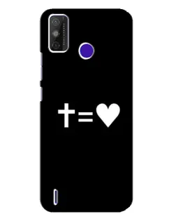 Чехол для TECNO Spark Power 2 (LC8) с картинкой «Крест и Сердце»