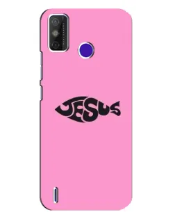 Чехол для TECNO Spark Power 2 (LC8) с картинкой «Розовый символ  Jesus»