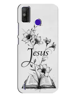 Чехол для TECNO Spark Power 2 (LC8) с картинкой «Цветы и Библия»