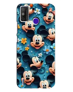 Чехол для TECNO Spark Power 2 (LC8) с картинкой «Паттерн Микки и Минни»