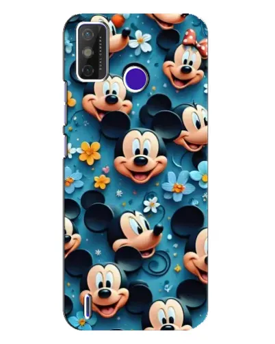 Чехол для TECNO Spark Power 2 (LC8) с картинкой «Паттерн Микки и Минни»