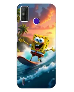 Чехол для TECNO Spark Power 2 (LC8) с картинкой «Губка Боб серфингист»