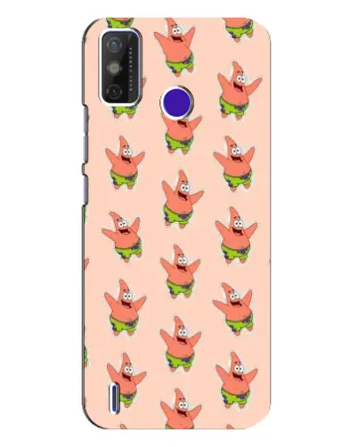 Чехол для TECNO Spark Power 2 (LC8) с картинкой «Патрик Стар паттерн»