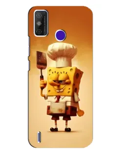 Чехол для TECNO Spark Power 2 (LC8) с картинкой «Губка Боб повар»