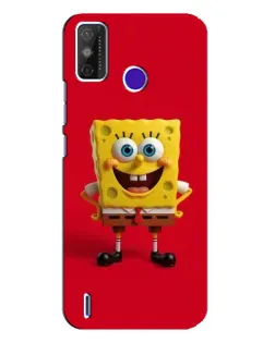 Чехол для TECNO Spark Power 2 (LC8) с картинкой «Спанч Боб на красном»