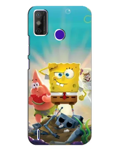 Чехол для TECNO Spark Power 2 (LC8) с картинкой «Спанч Боб победитель»