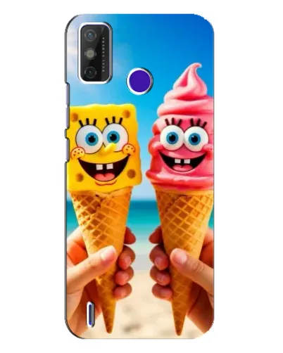 Чехол для TECNO Spark Power 2 (LC8) с картинкой «Спанч Боб мороженое»