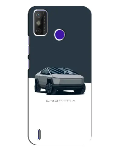Чехол для TECNO Spark Power 2 (LC8) с картинкой «Серебристый Cybertruck Tesla»