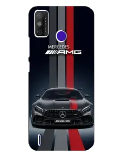 Чехол для TECNO Spark Power 2 (LC8) с картинкой «Mercedes — белый карбон»