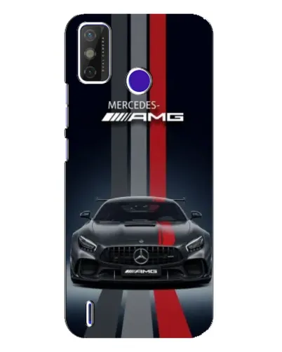 Чехол для TECNO Spark Power 2 (LC8) с картинкой «Mercedes — белый карбон»
