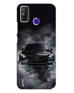 Чехол для TECNO Spark Power 2 (LC8) с картинкой «Mercedes в дыму»