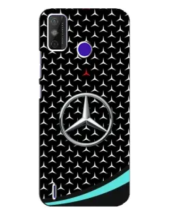 Чехол для TECNO Spark Power 2 (LC8) с картинкой «Mercedes — бирюзовый акцент»