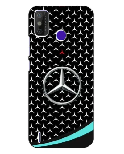 Чехол для TECNO Spark Power 2 (LC8) с картинкой «Mercedes — бирюзовый акцент»