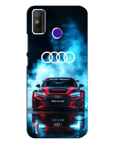 Чехол для TECNO Spark Power 2 (LC8) с картинкой «Audi Sport — неон»