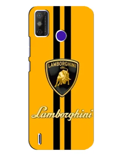 Чехол для TECNO Spark Power 2 (LC8) с картинкой «Lamborghini Stripe желтый»