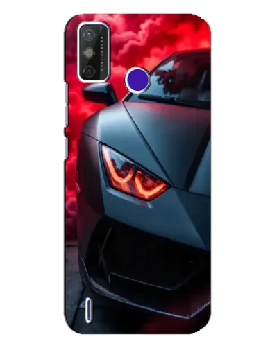 Чехол для TECNO Spark Power 2 (LC8) с картинкой «Lamborghini красное сияние»