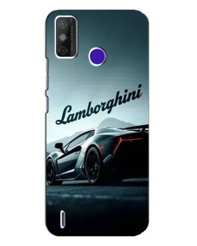 Чехол для TECNO Spark Power 2 (LC8) с картинкой «Классическая надпись Lamborghini»