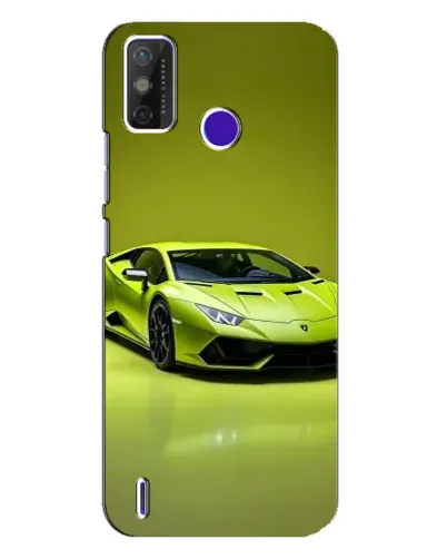 Чехол для TECNO Spark Power 2 (LC8) с картинкой «Салатовый Lamborghini Huracan»