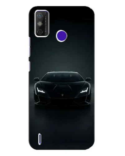 Чехол для TECNO Spark Power 2 (LC8) с картинкой «Черный Lamborghini Aventador»