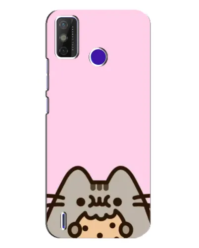 Чехол для TECNO Spark Power 2 (LC8) с картинкой «Pusheen и печенье»