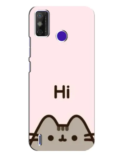 Чехол для TECNO Spark Power 2 (LC8) с картинкой «Пушин говорит Hi»