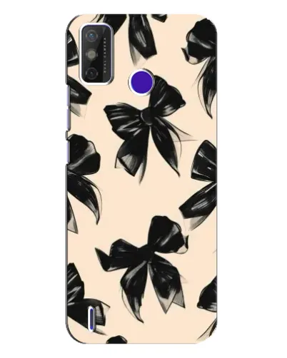 Чехол для TECNO Spark Power 2 (LC8) с картинкой «Паттерн черные банты»