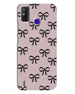 Чехол для TECNO Spark Power 2 (LC8) с картинкой «Черные бантики»