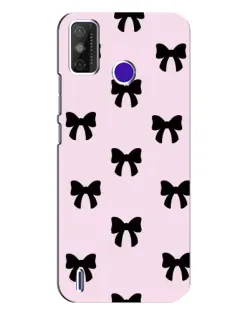 Чехол для TECNO Spark Power 2 (LC8) с картинкой «Черные банты Coquette»