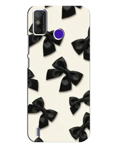 Чехол для TECNO Spark Power 2 (LC8) с картинкой «Черные бантики»