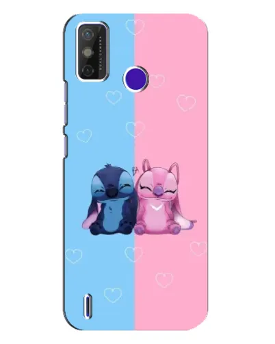 Чехол для TECNO Spark Power 2 (LC8) с картинкой «Stitch и Angel Love»