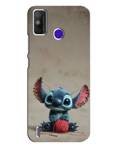 Чехол для TECNO Spark Power 2 (LC8) с картинкой «Стич на коричневом фоне»