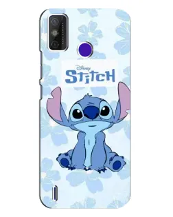 Чехол для TECNO Spark Power 2 (LC8) с картинкой «Stitch среди цветов»