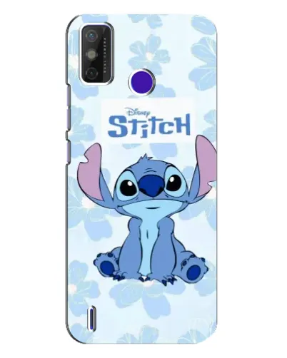 Чехол для TECNO Spark Power 2 (LC8) с картинкой «Stitch среди цветов»