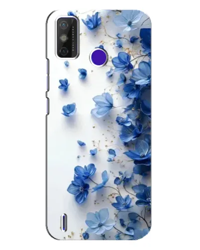 Чехол для TECNO Spark Power 2 (LC8) с картинкой «Голубой цветочный каскад»