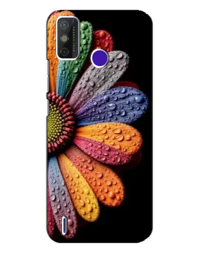 Чехол для TECNO Spark Power 2 (LC8) с картинкой «Радужный цветок»