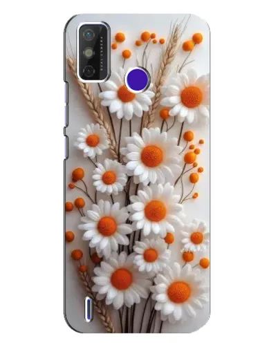 Чехол для TECNO Spark Power 2 (LC8) с картинкой «Белые сухоцветы»
