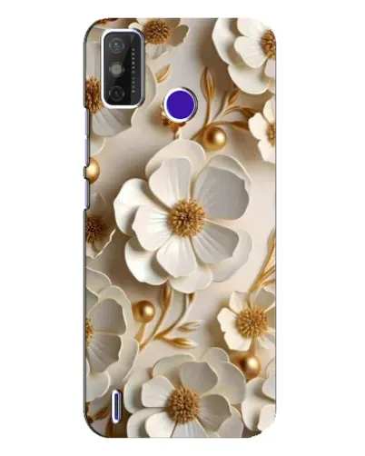 Чехол для TECNO Spark Power 2 (LC8) с картинкой «Белие бумажние  цвети»