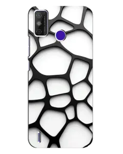 Чехол для TECNO Spark Power 2 (LC8) с картинкой «Белая объемная сетка»