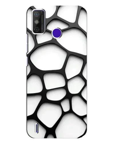 Чехол для TECNO Spark Power 2 (LC8) с картинкой «Белая объемная сетка»