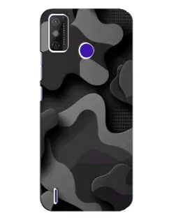 Чехол для TECNO Spark Power 2 (LC8) с картинкой «Темный абстрактный камуфляж»