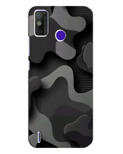 Чехол для TECNO Spark Power 2 (LC8) с картинкой «Темный абстрактный камуфляж»