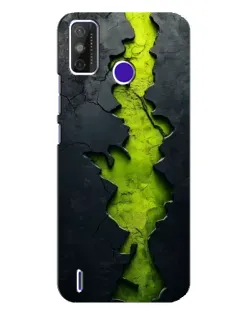 Чехол для TECNO Spark Power 2 (LC8) с картинкой «Салатовый разлом скалы»