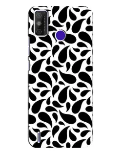 Чехол для TECNO Spark Power 2 (LC8) с картинкой «Контрастные черные капли»
