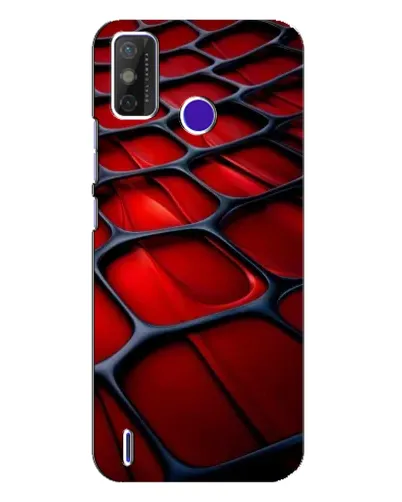 Чехол для TECNO Spark Power 2 (LC8) с картинкой «Красная глянцевая сетка»