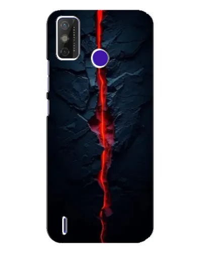 Чехол для TECNO Spark Power 2 (LC8) с картинкой «Kрасная лавовая трещина»