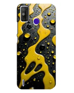 Чехол для TECNO Spark Power 2 (LC8) с картинкой «Жидкое желтое золото»
